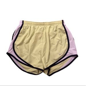 -Yellow Nike athletic shorts
